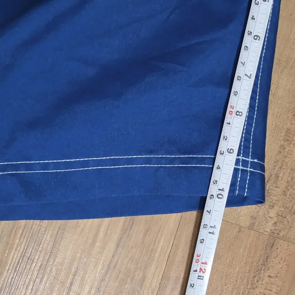 Nautica Men’s Board Shorts 38W Blue Colorblock Swim Trunks 100% Polyester